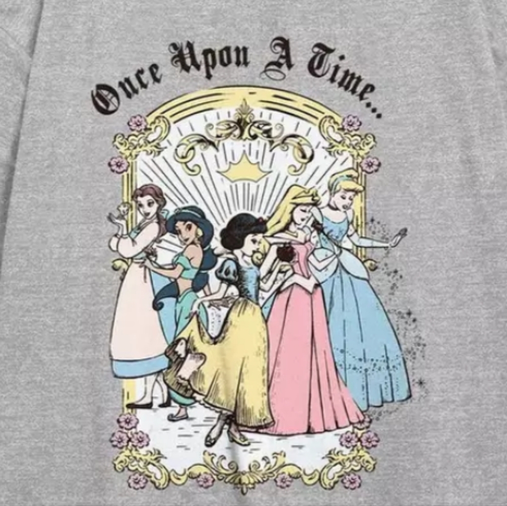 Disney Princess T-shirt light blue 100% cotton size Small - Picture 3 of 7